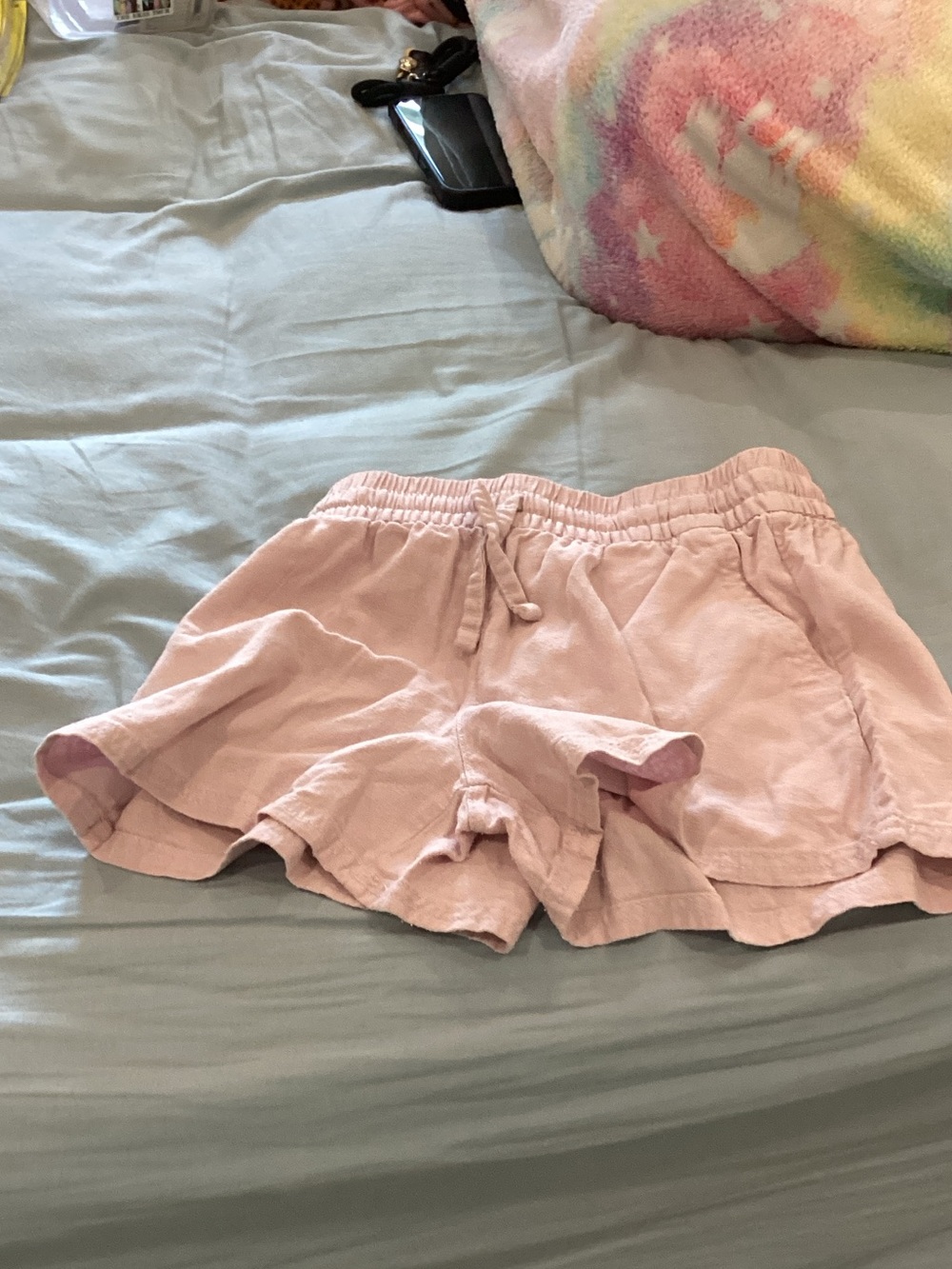GAP Women's Light Pink Athletic Lounge Shorts with Drawstring